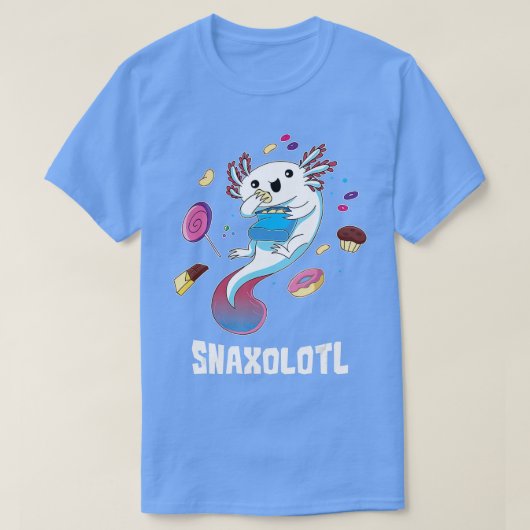 T-shirt Cute Axolotl Lover Snaxolotl (107) (Design devant)