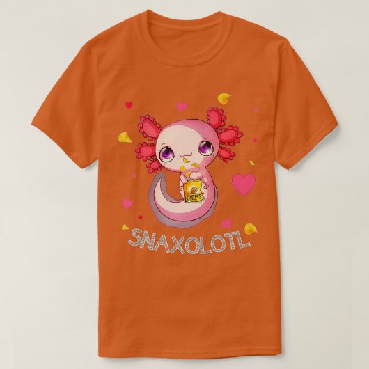 T-shirt Cute Axolotl Lover Snaxolotl  (75)  (Design devant)