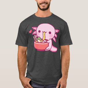 T-shirt Cute Axolotl Manger Japonais Ramen nouilles