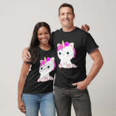 T-shirt Cute Axolotl Unicorn Cat Illustration (Unisexe)