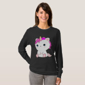 T-shirt Cute Axolotl Unicorn Cat Illustration (Devant entier)
