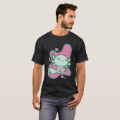 T-shirt Cute Axolotl With Strawberry Milk And Bubble Tea B (Devant entier)