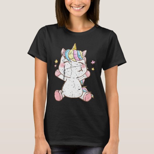 T-shirt Cute Baby Unicorn Unicorns Magical Creature Fans (Devant)
