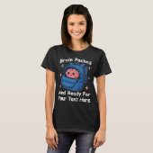 T-shirt Cute Back-to-School Customizable “Brain Ready" (Devant entier)