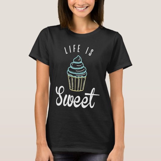 T-shirt Cute Baking For Cupcake  and Pastry Chef Moms (Devant)