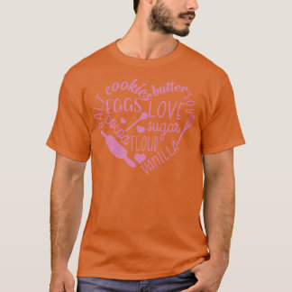 T-shirt Cute Baking Love Heart