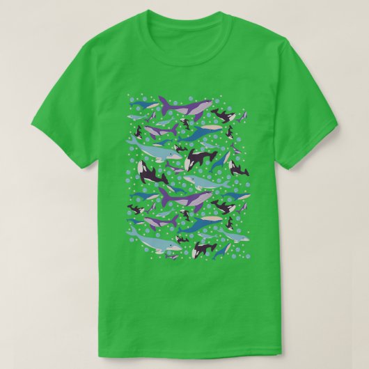 T-shirt Cute baleines design motif (Design devant)