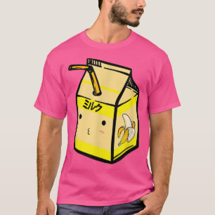 T-shirt Cute banane Lait Shake Kawaii Anime japonaise Fan 