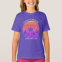 Cute Beach Trier Palm Tree Custom Purple Kids