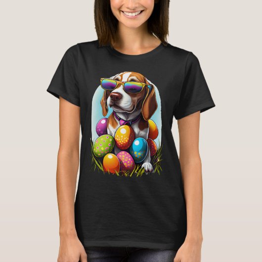 T-shirt Cute Beagle Easter Eggs Dog Costume Womens Mens Ki (Devant)