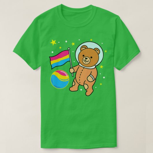 T-shirt Cute Bear Astronaut Pan Pride Premium538 (Design devant)