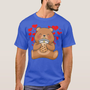 T-shirt Cute Bear Tea Bubble Tea Anime Japonaise Fille Ado