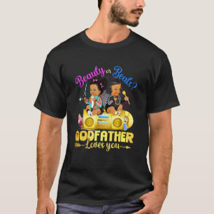 T-shirt Cute Beauty Or Beat Parrain T'aime Révélation De G