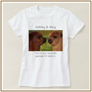 T-shirt Cute BFF Bestie Llama
