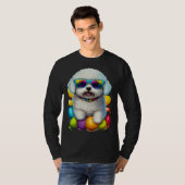 T-shirt Cute Bichon Frise Easter Eggs Dog Costume Womens M (Devant entier)