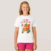 T-shirt Cute Birthday Squirrel Celebration Party Design (Devant entier)