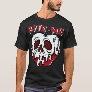 T-shirt Cute Bite Me Poisiné Pomme Horreur Halloween Costu