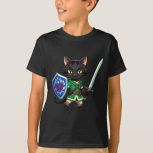 T-shirt Cute Black Cat Comme Retro Video Jeu Caractère1