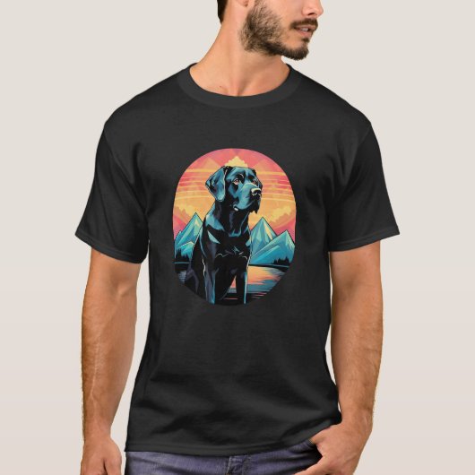 T-shirt Cute Black Lab Black Labrador Retriever Puppy Dog  (Devant)