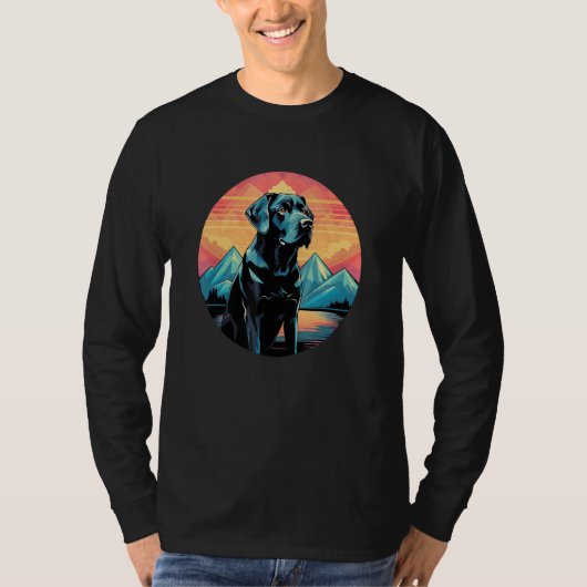 T-shirt Cute Black Lab Black Labrador Retriever Puppy Dog  (Devant)