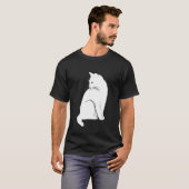 T-shirt Cute Blanc Chat Kitten Graphique (Devant entier)