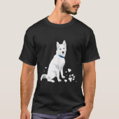 T-shirt Cute Blanc Sibérien Husky Sweet Blanc Chien Blanch (Devant)