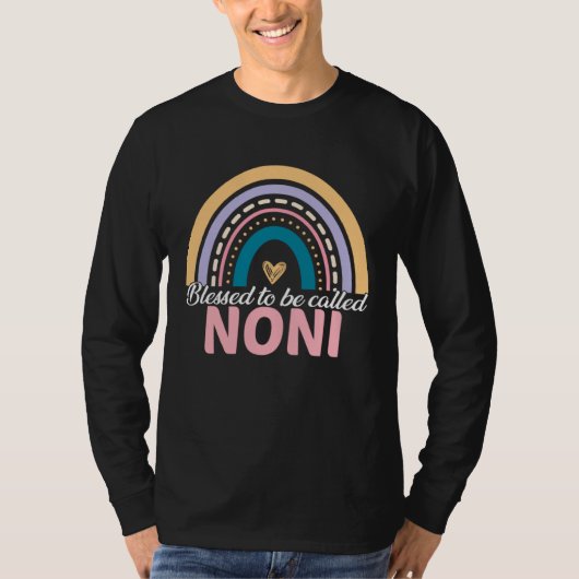 T-shirt Cute Blessed To Be Called Noni Rainbow Mother s Da (Devant)