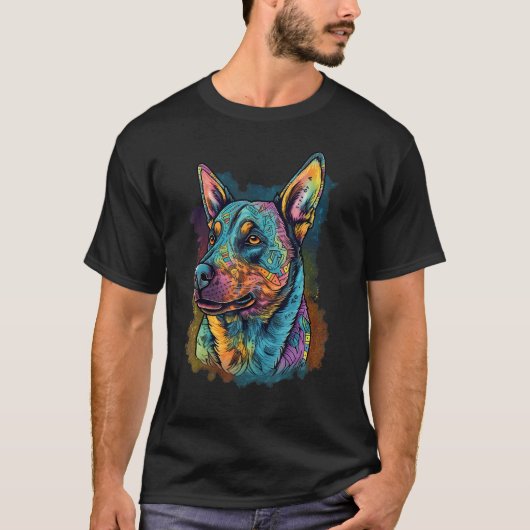 T-shirt Cute Blue Heeler Dog on Australian Cattle Dog (Devant)