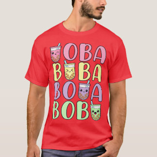 T-shirt Cute Boba Lait Thé Lover Kawaii Pastel Tapioca Bub