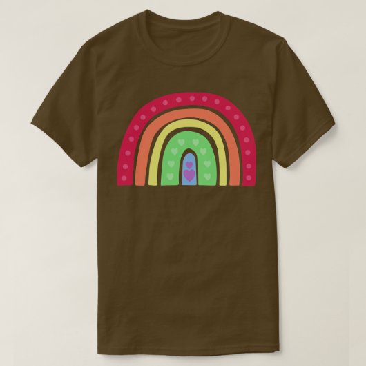 T-shirt Cute Boho Rainbow Queer Pride (Design devant)