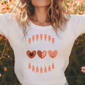 T-shirt Cute Boho Valentines Coeurs de la Journée