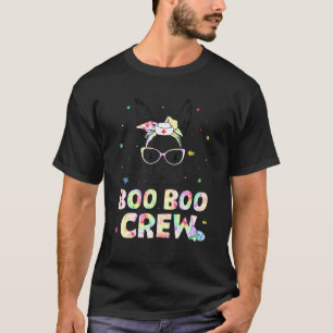 T-shirt Cute Boo Boo Crew Bunny Nurse Pâques Tie Dye Glass