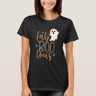 T-shirt Cute Boo Ghost Fab Boo Lous Leopard Happy Hallowee