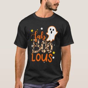 T-shirt Cute Boo Ghost Halloween Fab Boo Lous Leopard