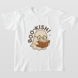 T-shirt Cute Book Reading Ghost Funny Bookworm Halloween