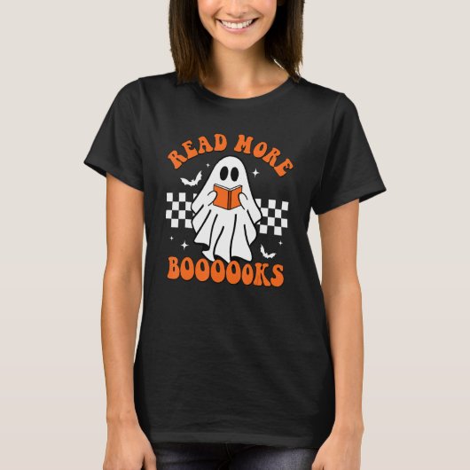 T-shirt Cute Boooks Read More Books Funny Teacher H (Devant)