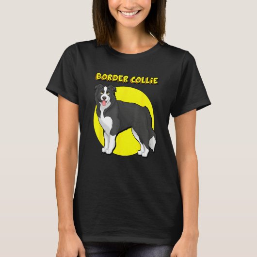 T-shirt Cute Border Collie (Devant)