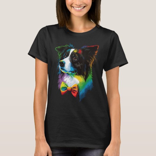 T-shirt Cute Border Collie Dog on Border Collie Lover (Devant)