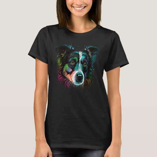T-shirt Cute Border Collie Dog on Border Collie Lover_1 (Devant)