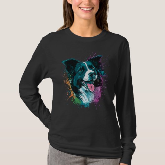T-shirt Cute Border Collie Dog on Border Collie Lover_3 (Devant)