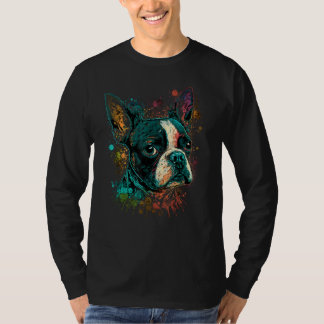 T-shirt Cute Boston Terrier Chien sur Boston Terrier Lover