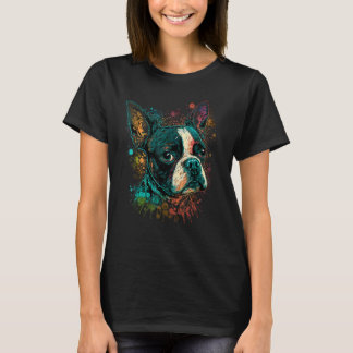 T-shirt Cute Boston Terrier Chien sur Boston Terrier Lover