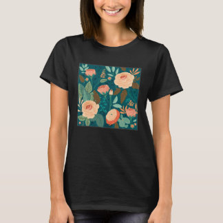 T-shirt Cute Botanical Roses Illustration Gorgeous Flower 