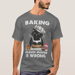 T-shirt Cute Boulangerie De Chat Noir Parce Que Le Meurtre