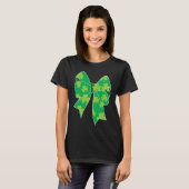 T-shirt Cute Bow Girls Irish St Patricks Day Kids (Devant entier)