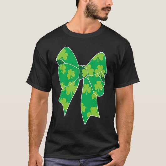 T-shirt Cute Bow Girls Irish St Patricks Day Kids (Devant)