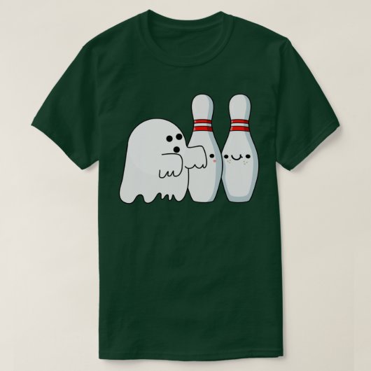 T-shirt Cute Bowling Ball Ghost T (Design devant)