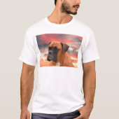 T-shirt Cute Boxer Dog Eau Couleur Huile Peinture Art (Devant)
