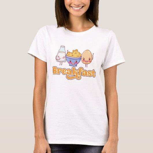 T-shirt Cute Breakfast Foodie Graphic  (Devant)