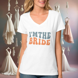 T-shirt Cute Bride mariage mot art